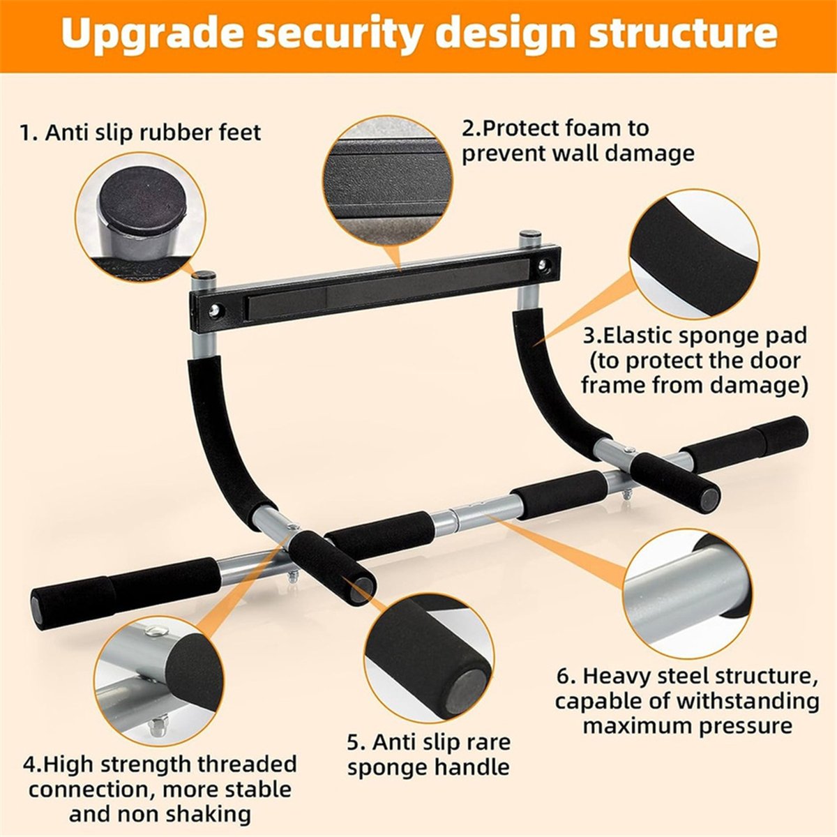 Pull Up Bar Doorframe - Barra de dominadas ABST para montar