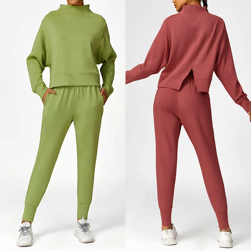 Yoga Fitness Hoodie - Conjunto deportivo de 2 piezas para