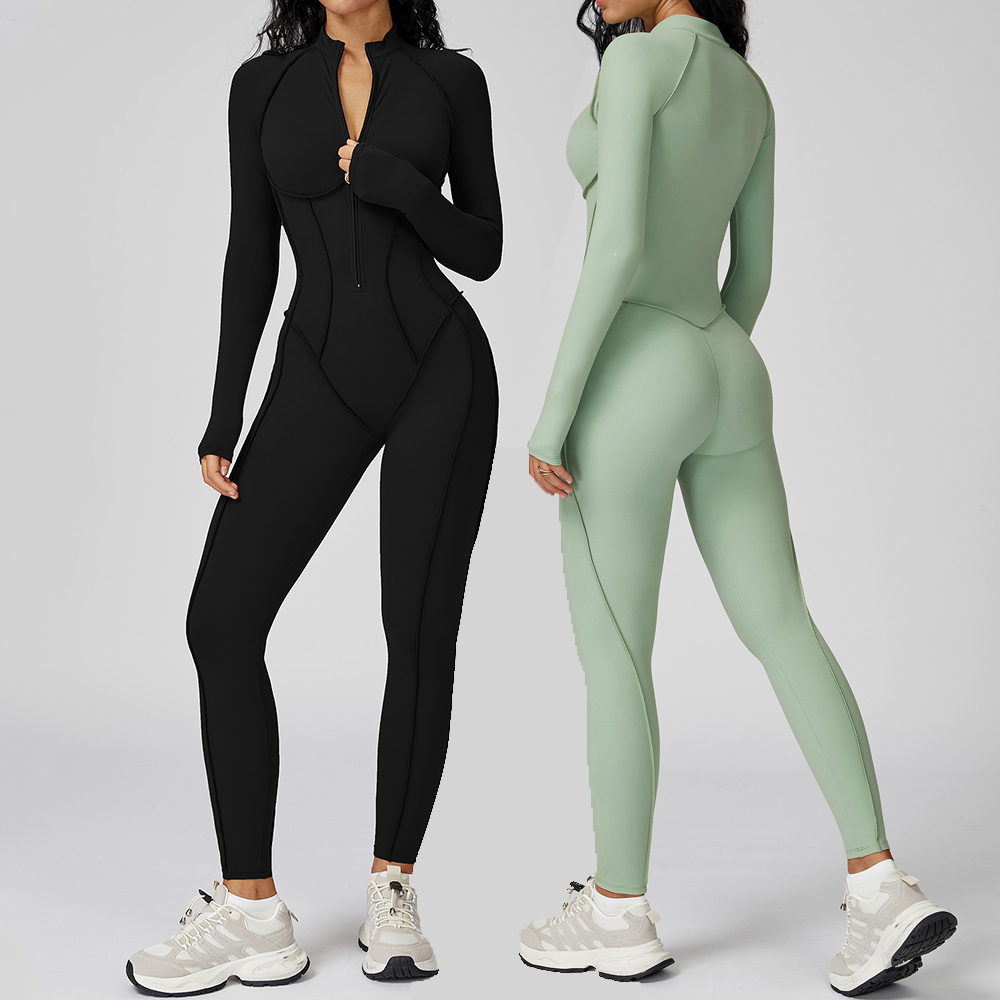 Yoga Fitness Kleidung - Monos con cremallera, Body de Yoga