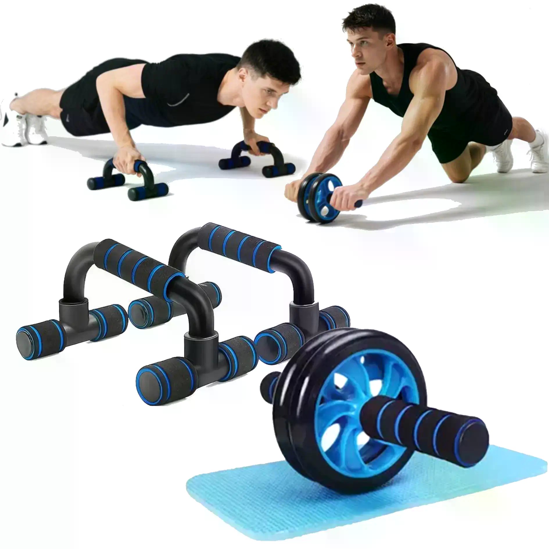 Ab Wheel Roller - Rueda Abdominal de Doble Rueda para