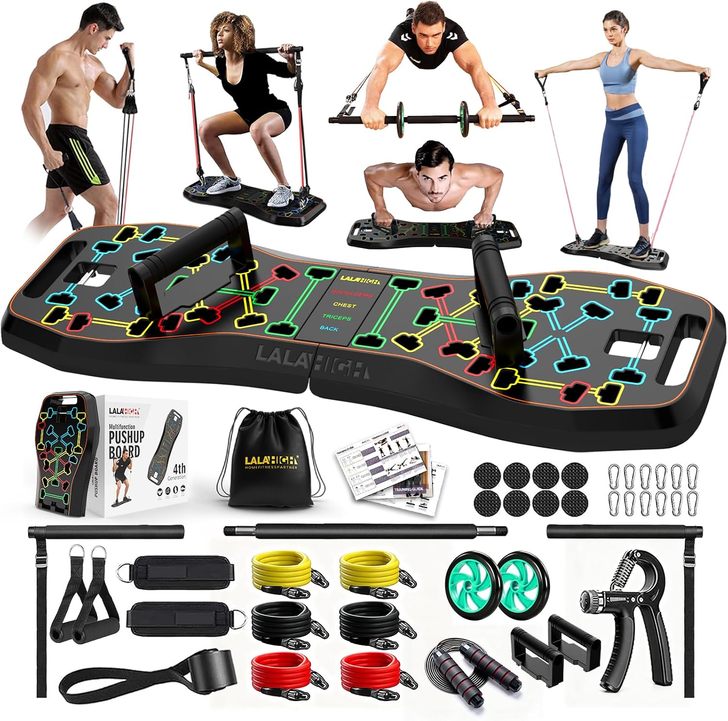 Ab Wheel Roller - Tabla de Push-Up LALAHIGH, Equipo de