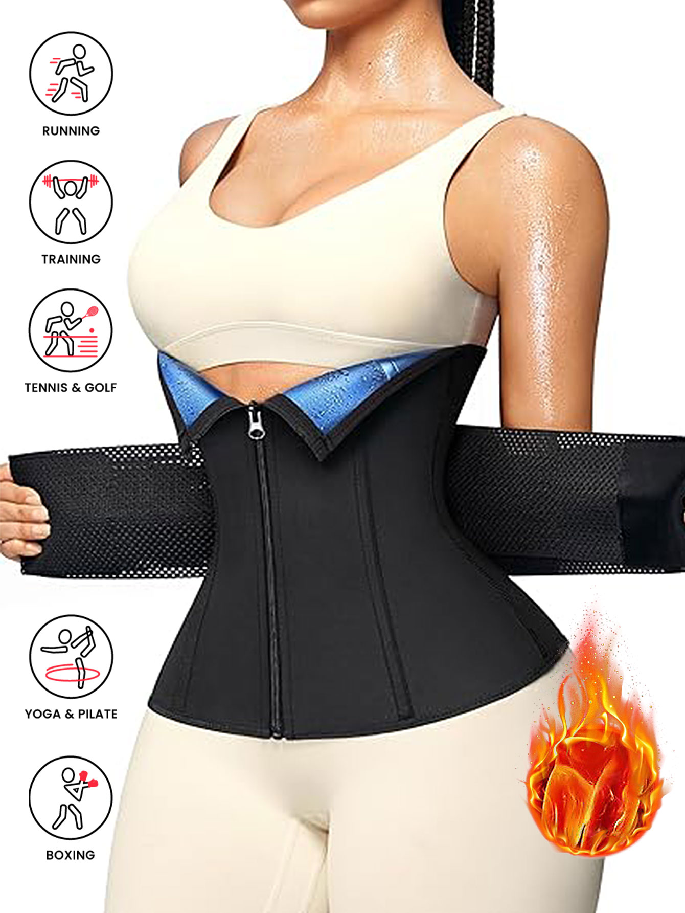 Waist Trainer Women - Faja Reductora de Cintura para Mujer,