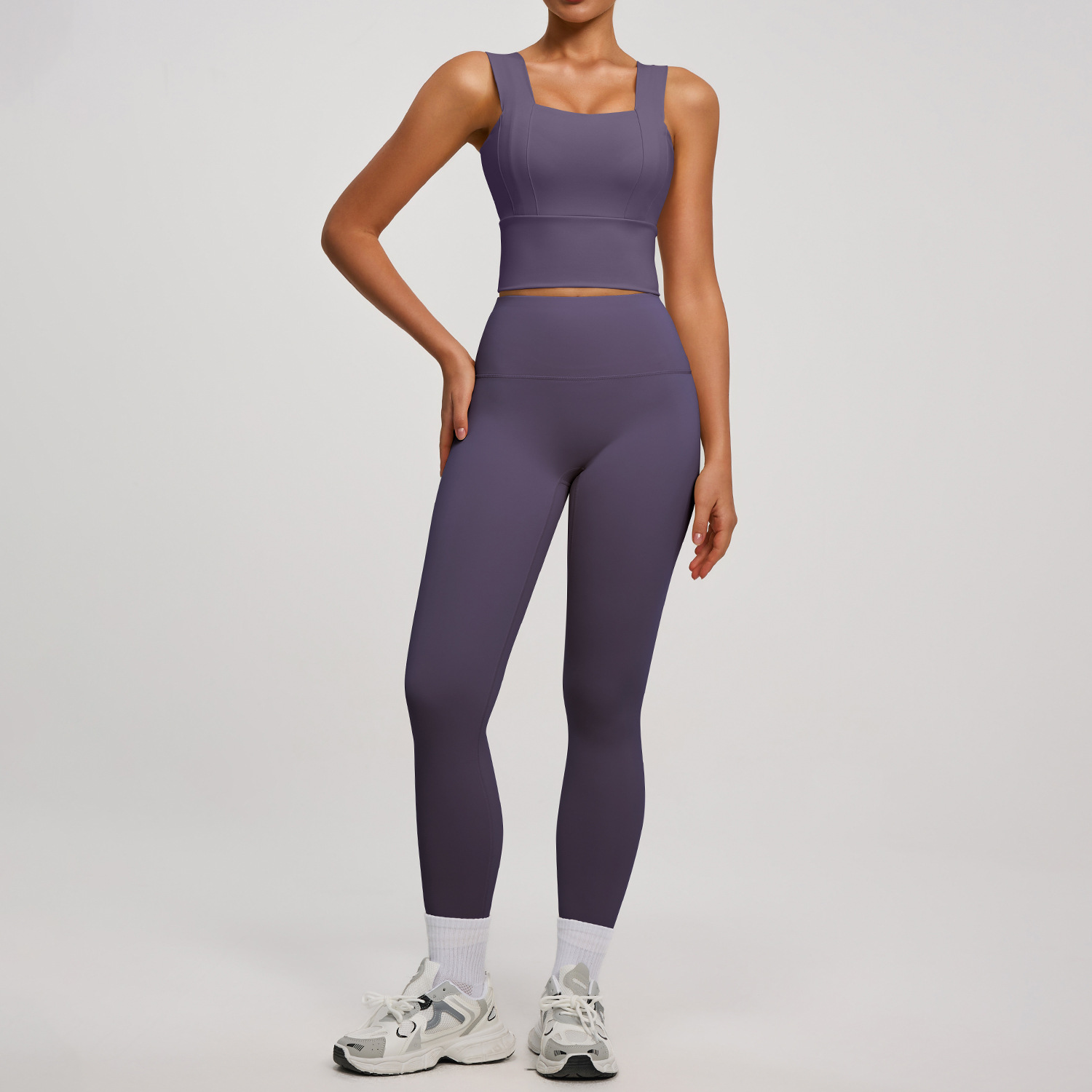 Yoga Fitness Kleidung - Conjunto de Yoga de Color Sólido