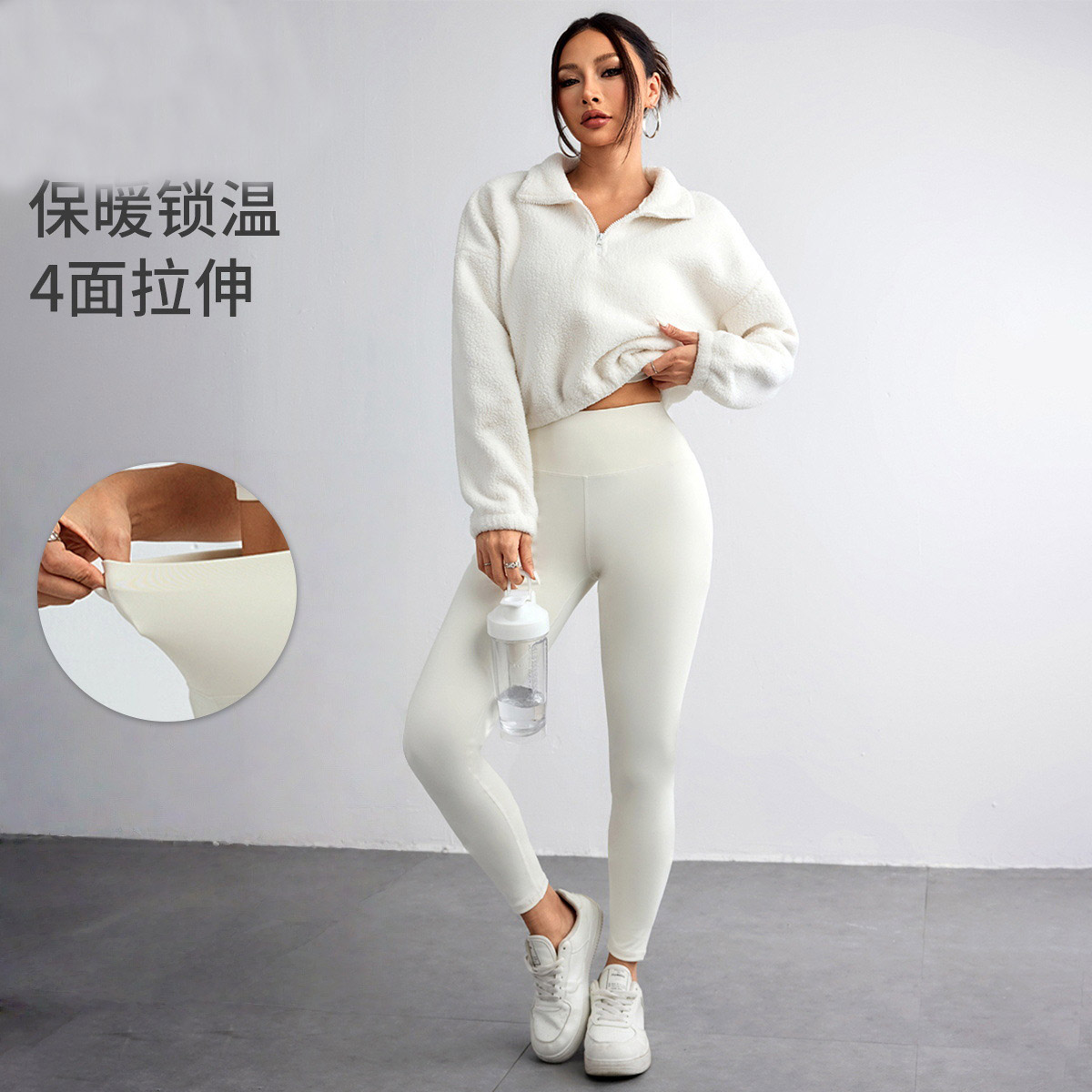 Nuevo traje de Yoga elástico d - Yoga Fitness Hoodie reseña y precio