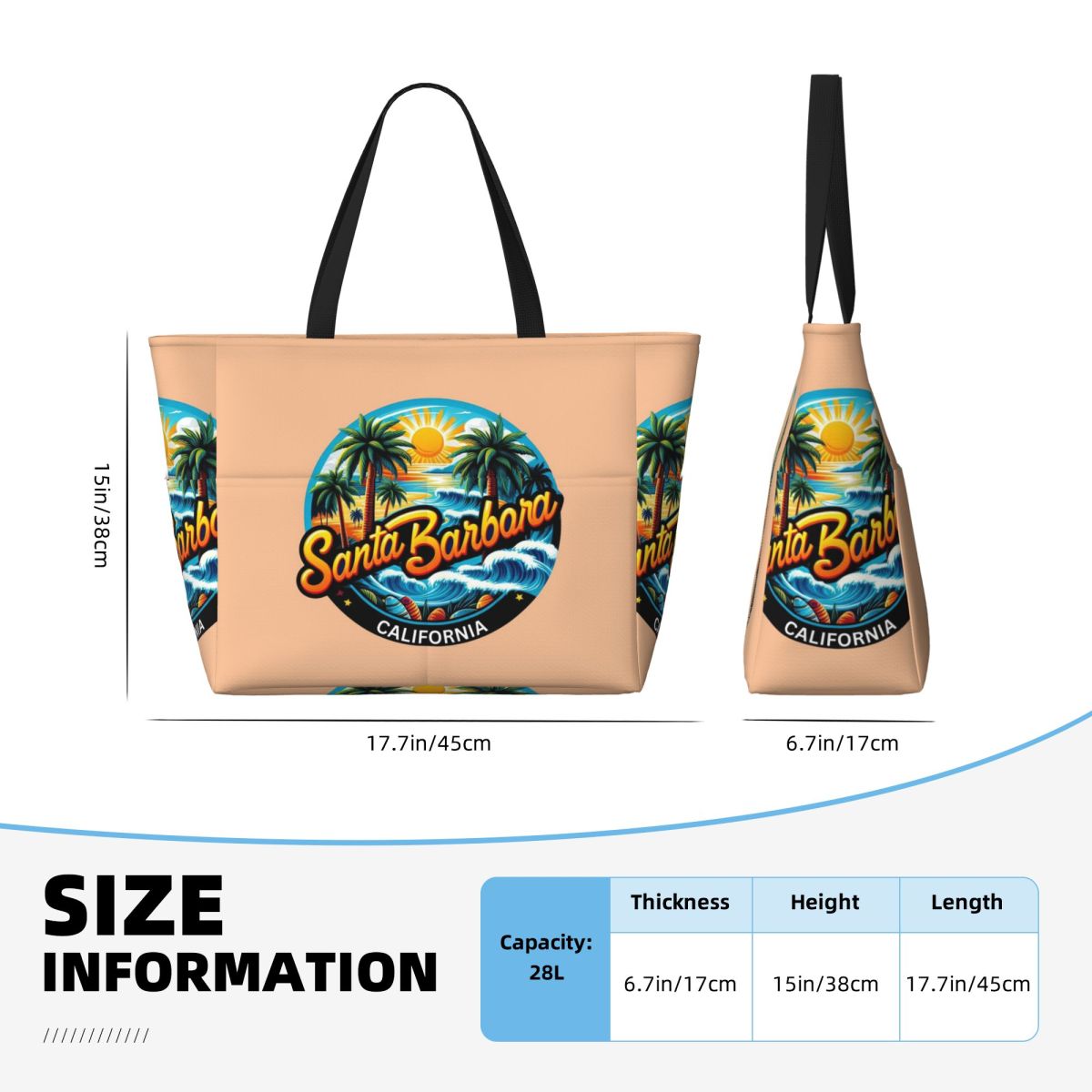 Bolsa de Playa Santa Bárbara,  - Yoga Fitness California reseña y precio