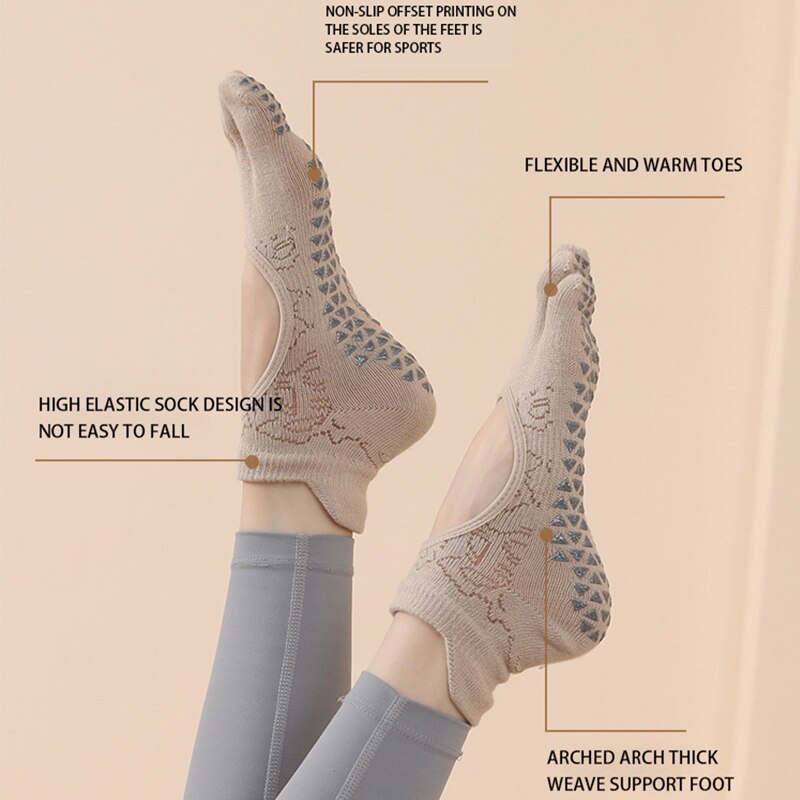 Calcetines antideslizantes con - Yoga Fitness Girl reseña y precio