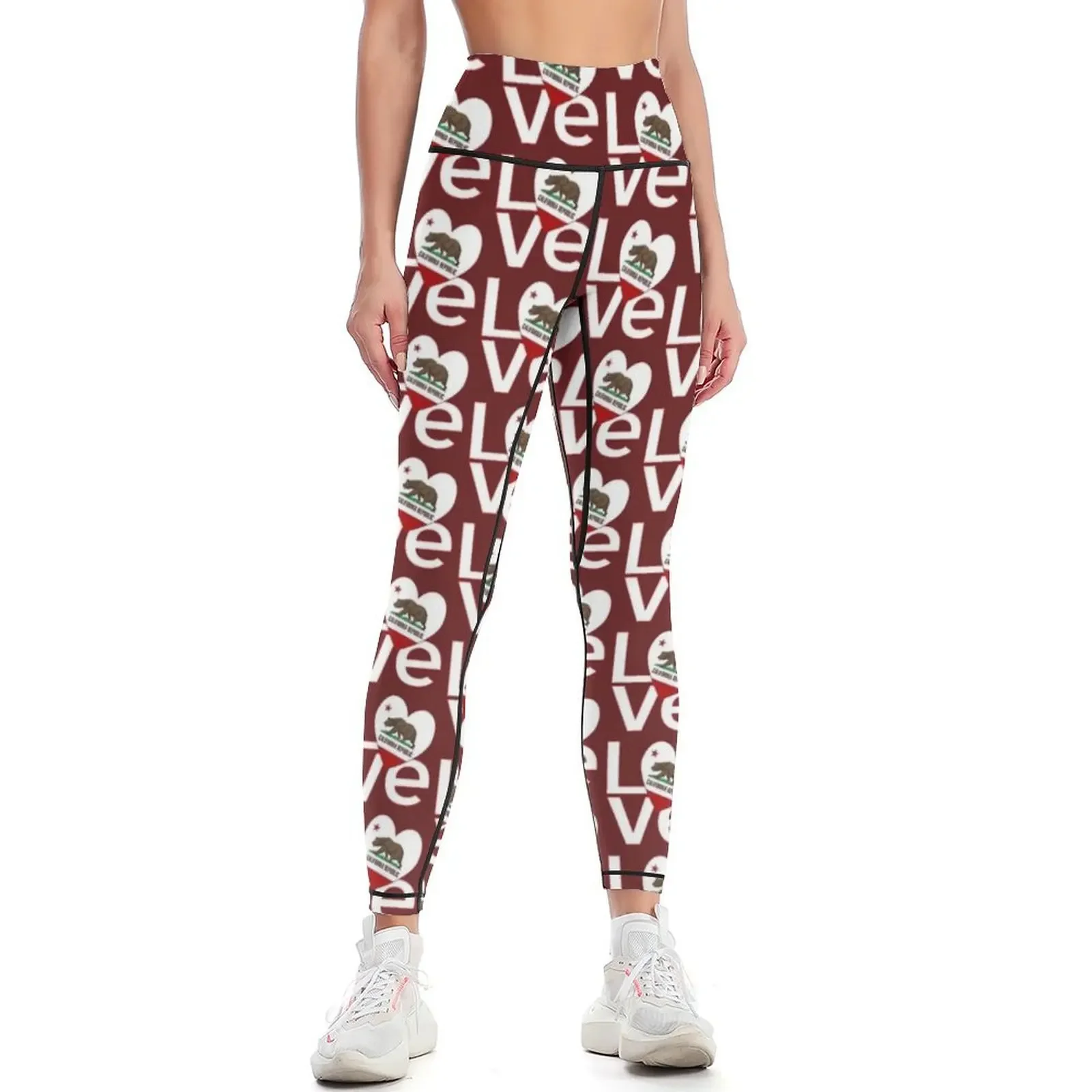 Leggings Rojos y Blancos con l - Yoga Fitness California reseña y precio