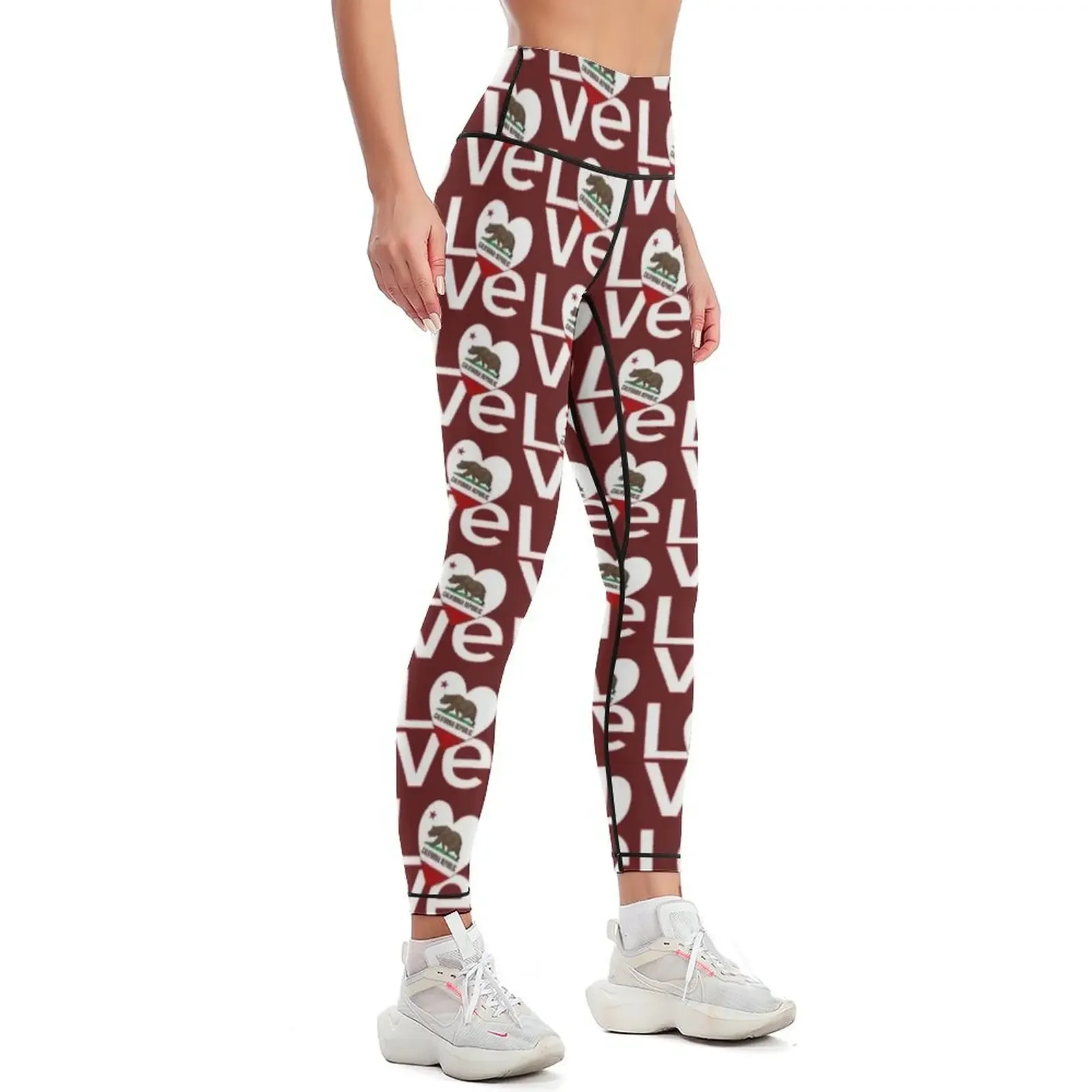 Leggings Rojos y Blancos con l - Yoga Fitness California reseña y precio