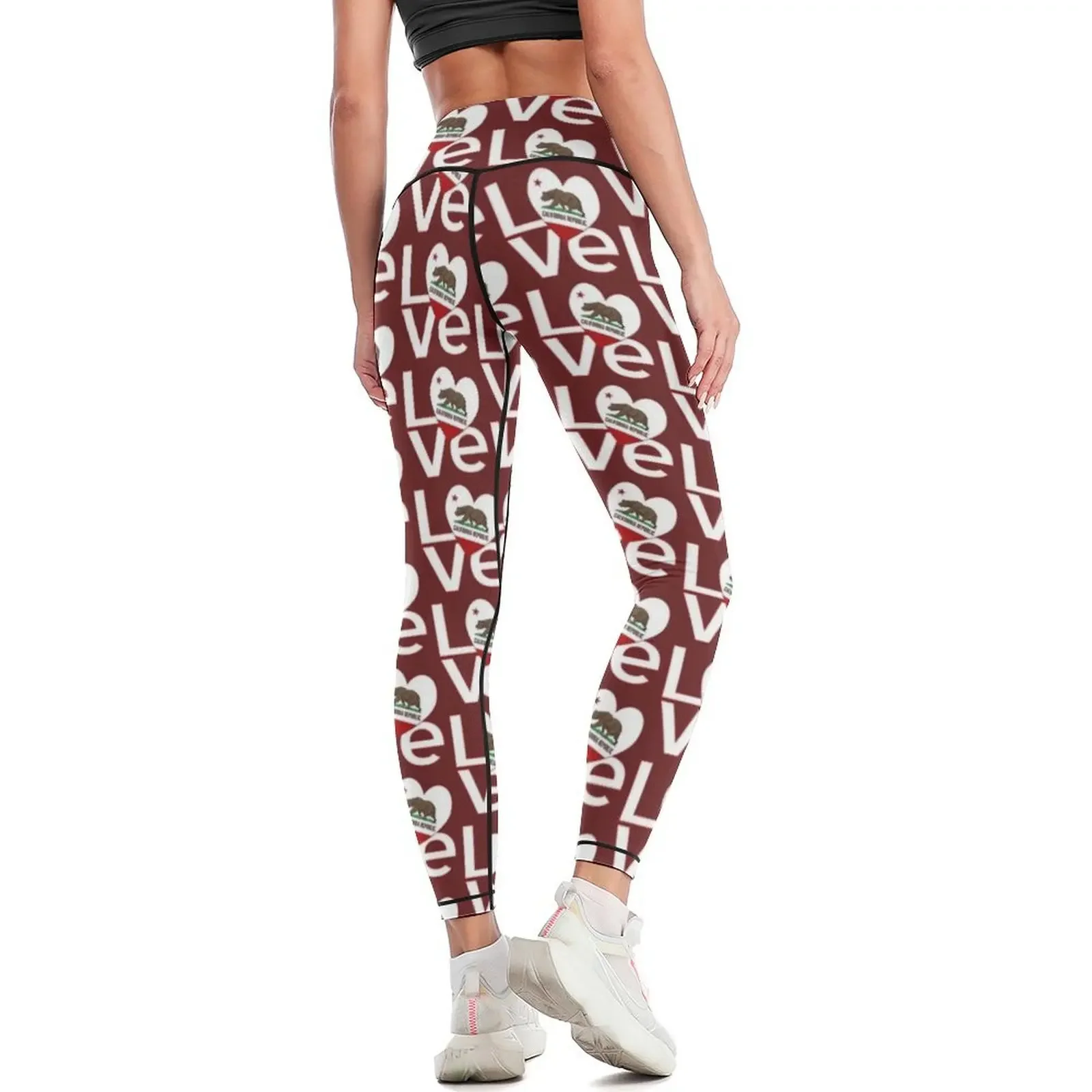 Leggings Rojos y Blancos con l - Yoga Fitness California reseña y precio