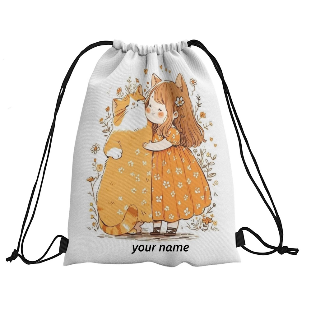 Mochila con Cordón y Estampado - Yoga Fitness Girl reseña y precio
